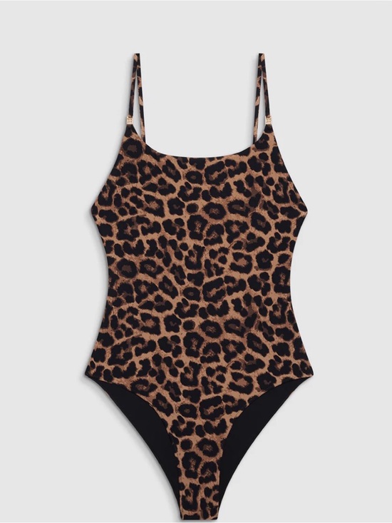Anine Bing Other - Anine Bing Leopard Print One-Piece Swimsuit - Brown & Black XS New